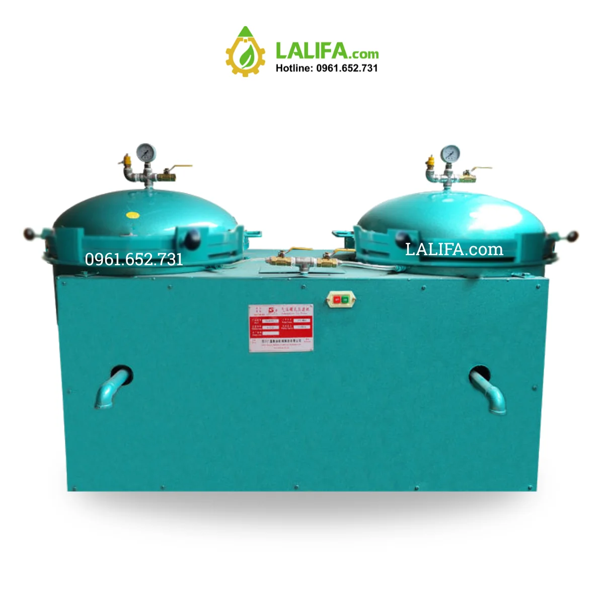 Máy lọc dầu 2 bầu xanh GuangXin YGLQ600x2K loại mới (đóng mở nắp tự động)