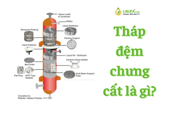 Tháp đệm chưng cất là gì? Cấu tạo và nguyên lý hoạt động của tháp đệm chưng cất