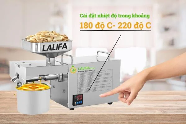 Cách cài đặt nhiệt độ máy ép dầu mini gia đình LALIFA để tăng năng suất dầu