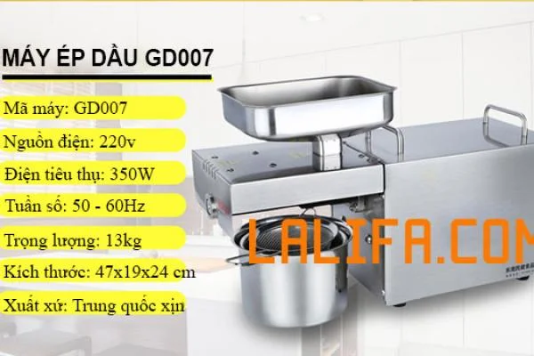 GD 007 MÁY ÉP DẦU LẠC GIA ĐÌNH MỚI NHẤT HIỆN NAY