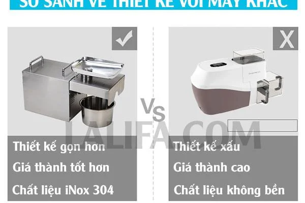 Sự khác biệt giữa 2 dòng máy ép dầu gia đình - vỏ NHỰA & INOX