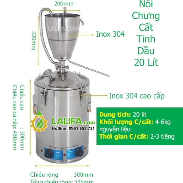 noi-chung-cat-tinh-dau-20-lit-lalifa