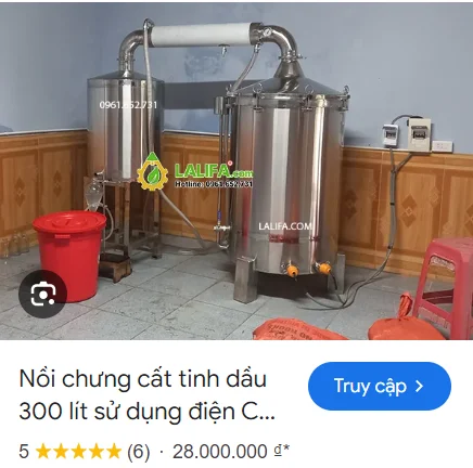 Giá nồi chưng cất LALIFA 300 lít với giá 28.000.000 đ được đánh gái 5 sao uy tín