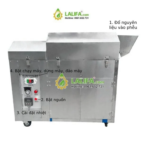 Hướng dẫn sử dụng máy rang hạt công nghiệp LALIFA